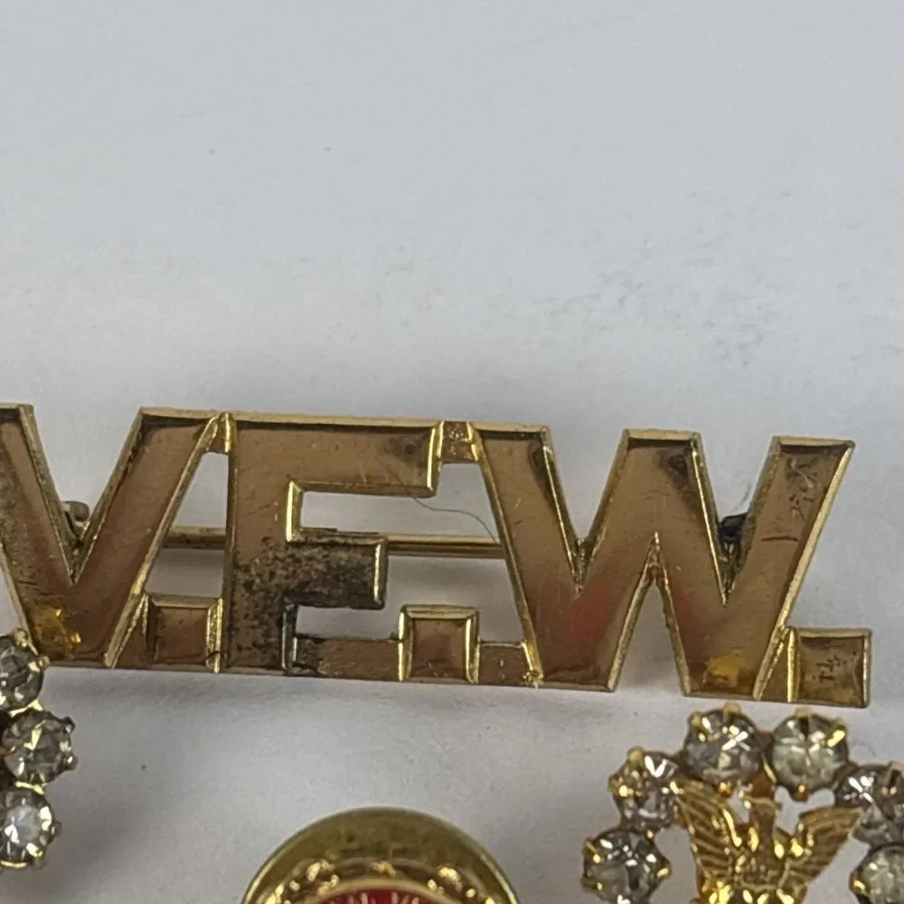 VFW, AMVets WWII, FOE 4 Pins Fraternal Order of the Eagles Small Pins